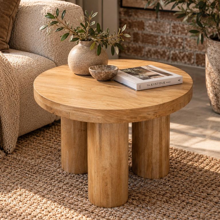 Wooden Round Side Table