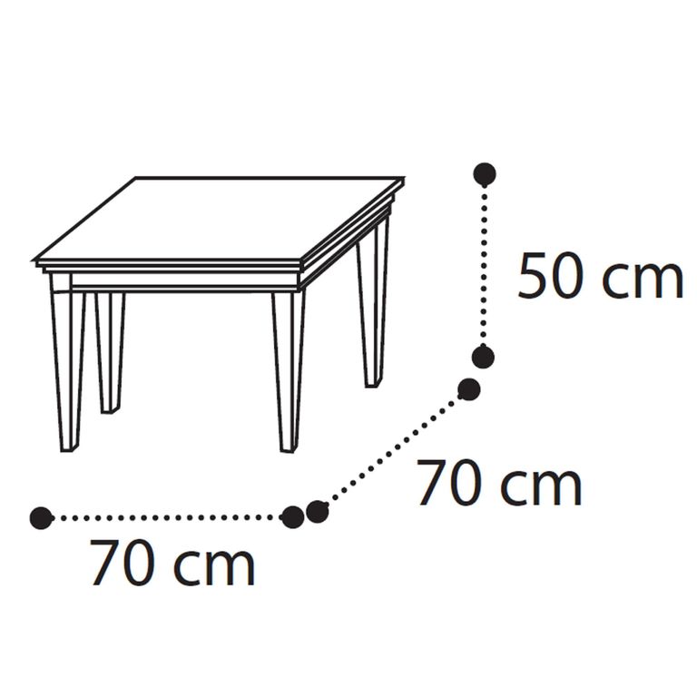 Treviso Italian Square Side Table - Cherry Wood