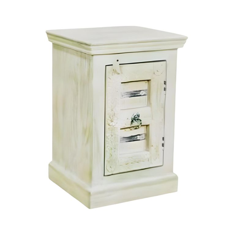 Heritage Side Table - 1 Door - Distressed - Mango Wood