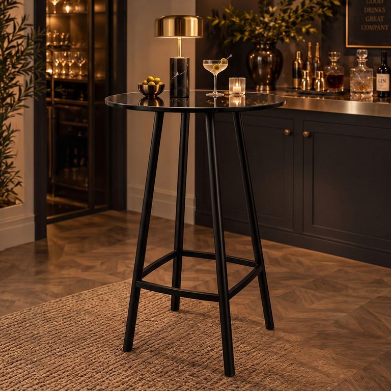 Blake High Black Side Table