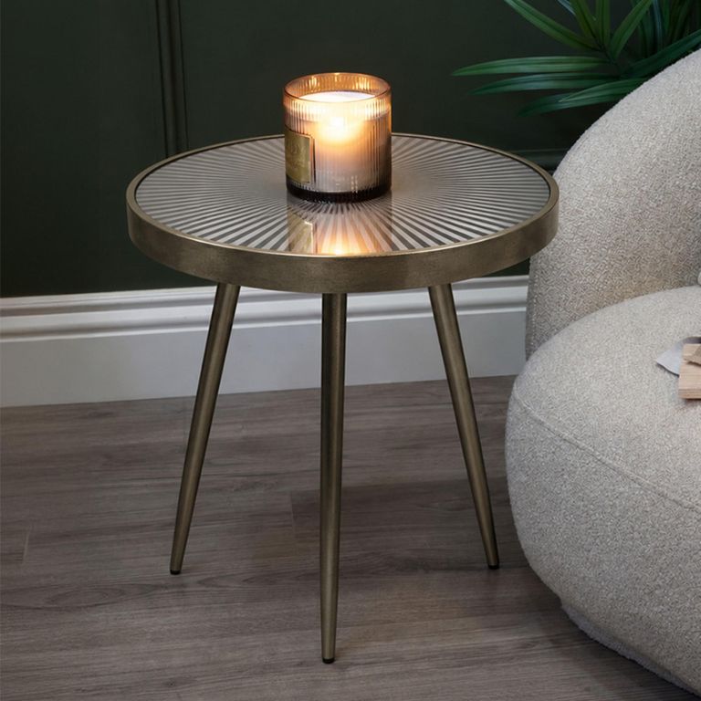 Reyna Sleek Distressed Side Table