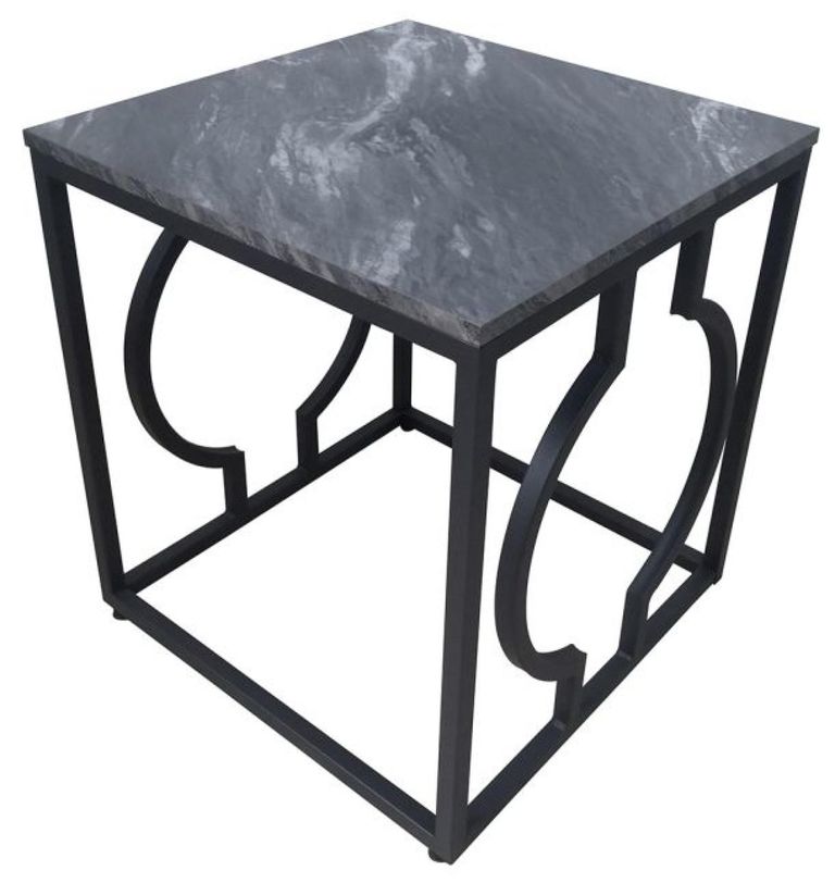 Alora End Table - Square - Black Metal