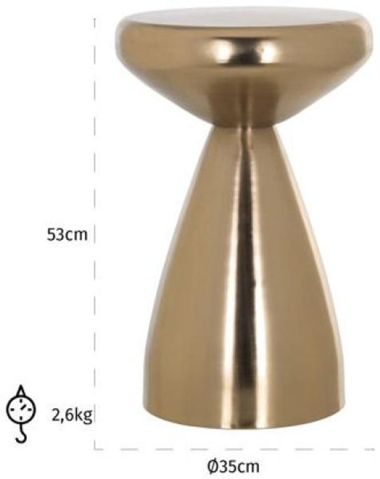 Arlo Gold Round Side Table
