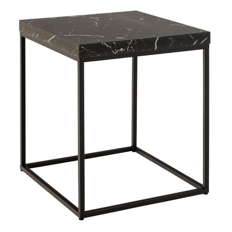 Barossa Side Table - Square - Black Marble