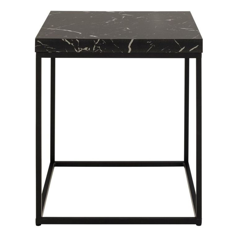 Barossa Side Table - Square - Black Marble