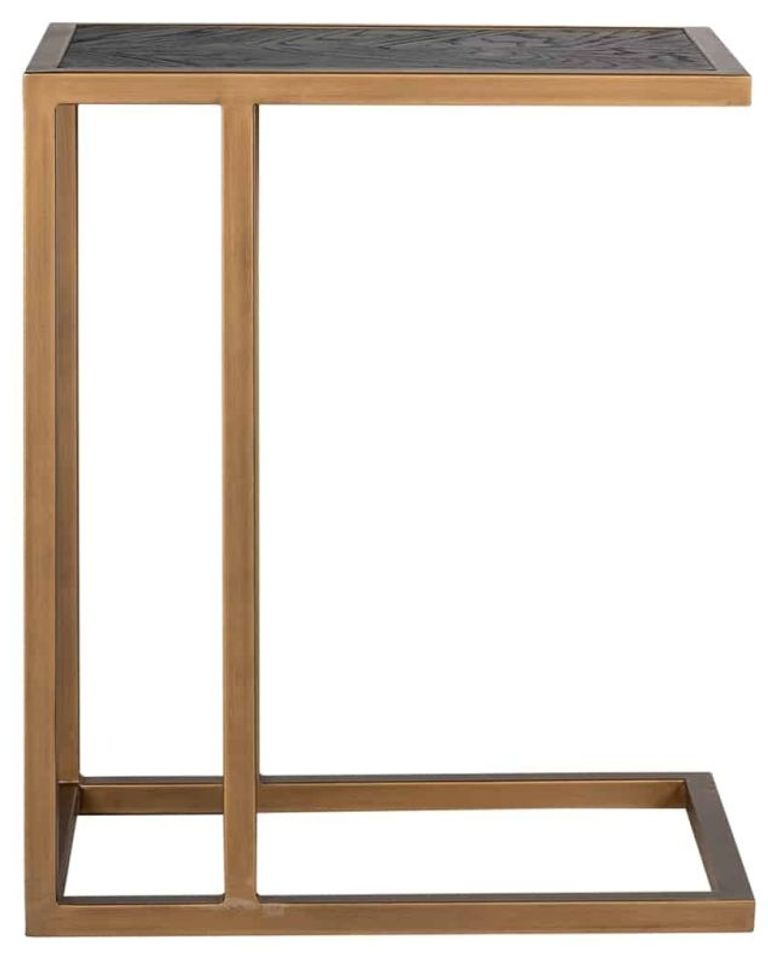 Blackbone Black and Brass Sofa Table