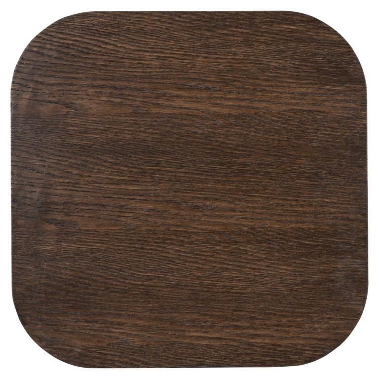 Bonvoy Brown Oak Modern Edge Square End Table