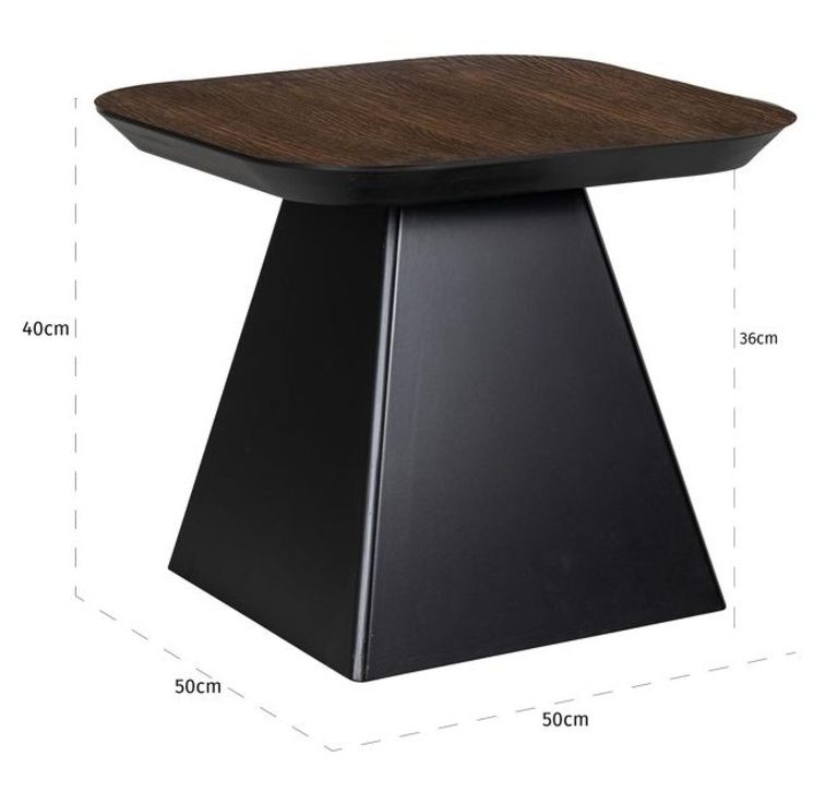Bonvoy Brown Oak Modern Edge Square End Table