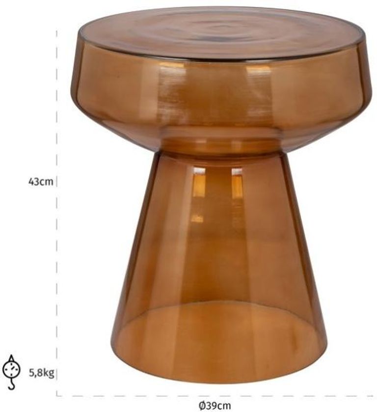 Bowen Glass Round Side Table