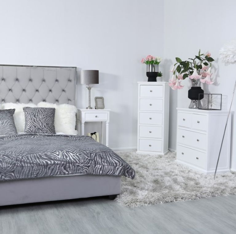 Delta Telephone Table - 1 Drawer - White