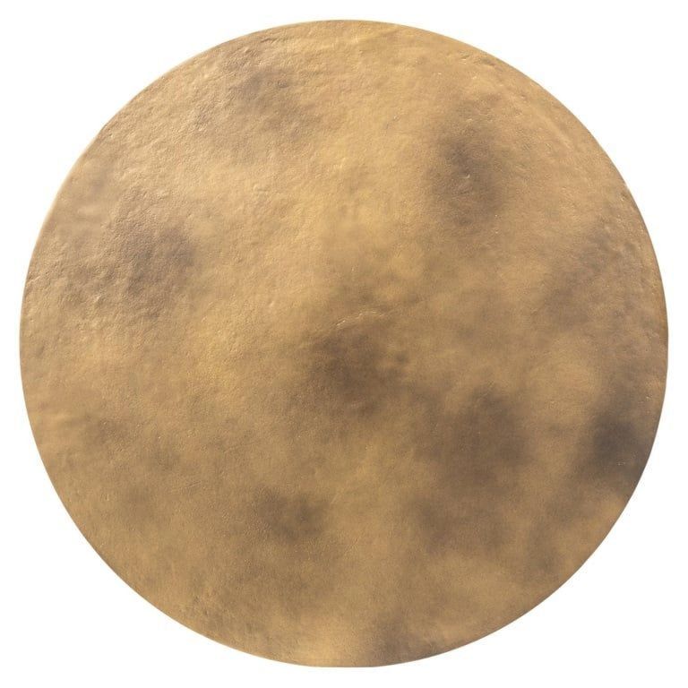 Du Pont Brushed Gold Round End Table