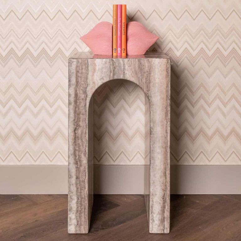 Dulce End Table - Square - Grey - Marble