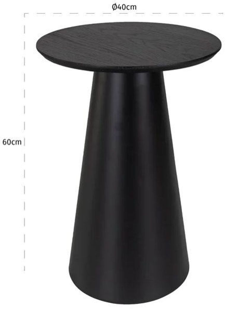 Jazz Black Round Side Table