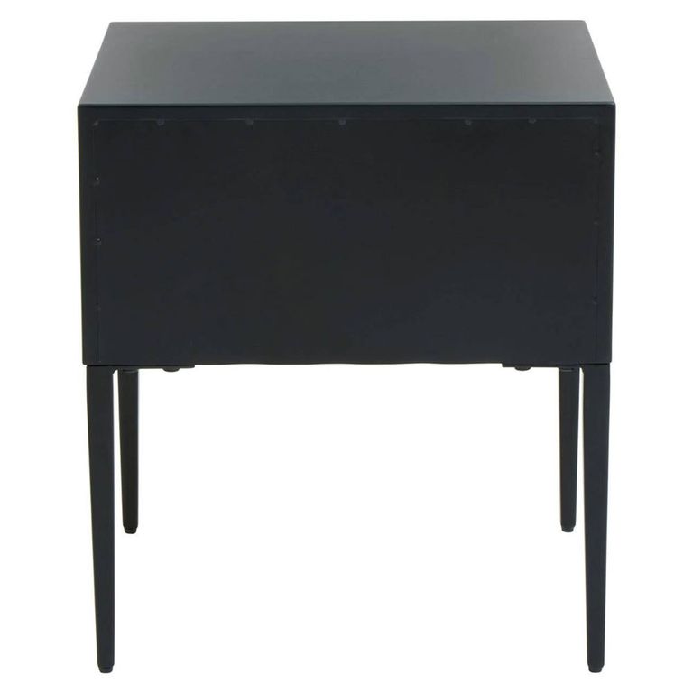 Luxor Side Table - Square - Black and Grey with 1 Drawer