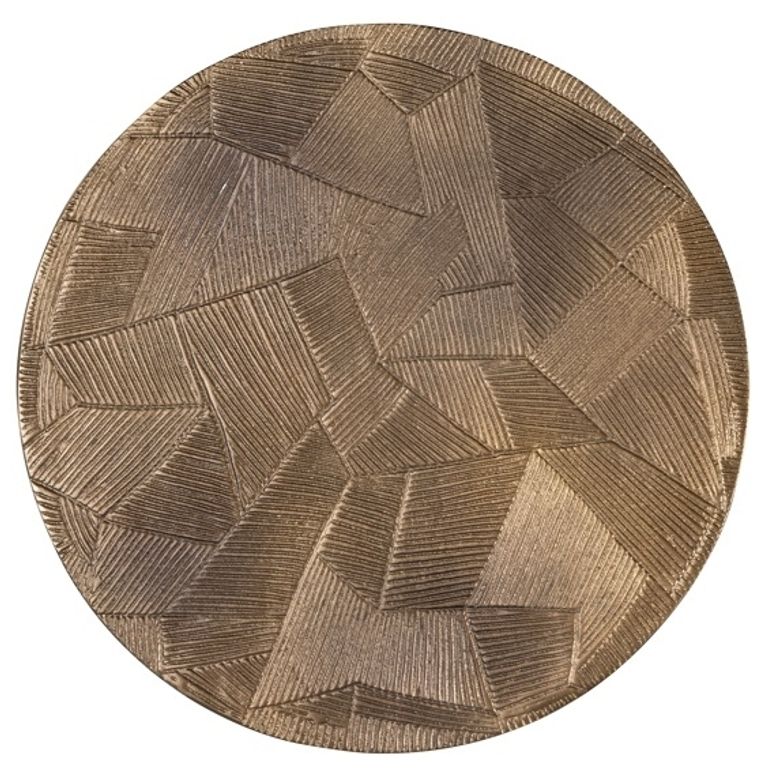 Tulum Set of 2 Brushed Gold Round End Tables