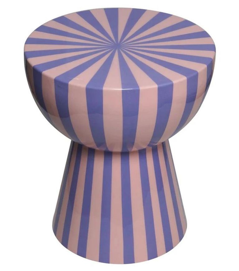 Valeria Pink and Purple Round End Table