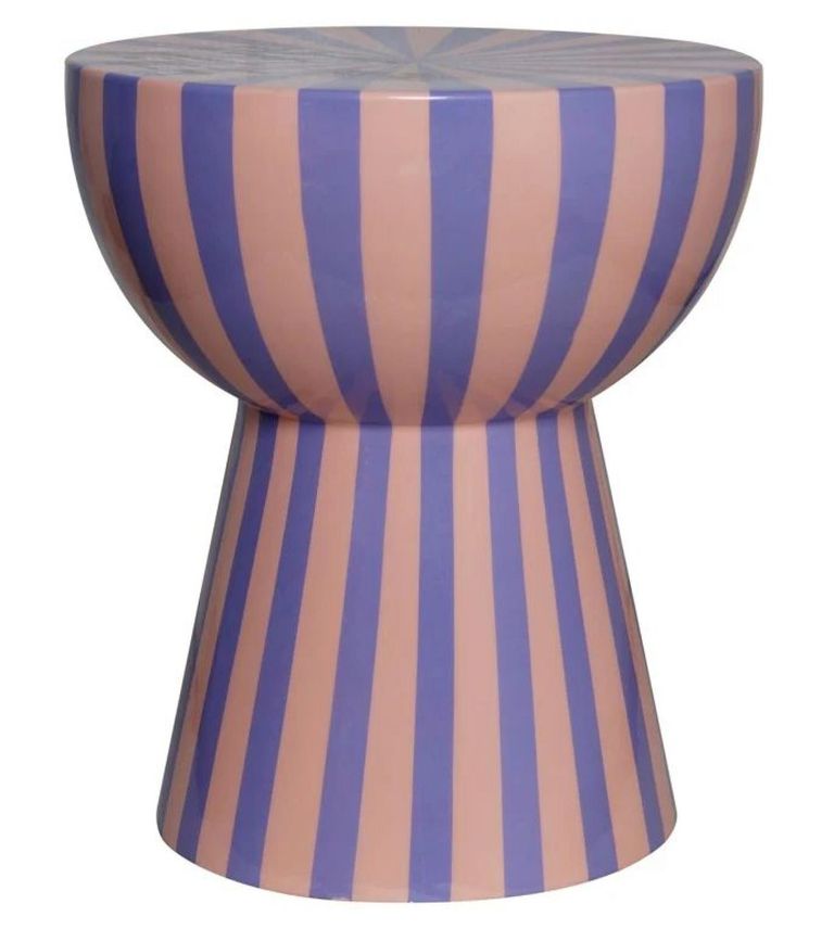 Valeria Pink and Purple Round End Table