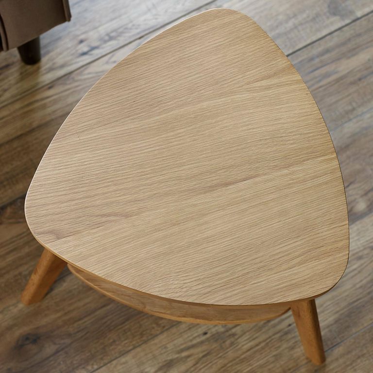 Vera Side Table - Triangular - Oak