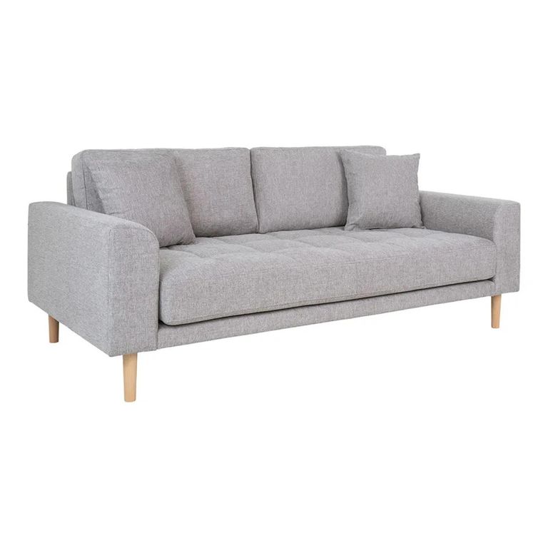Lido Sofa - 2.5 Seater - Light Grey - Fabric