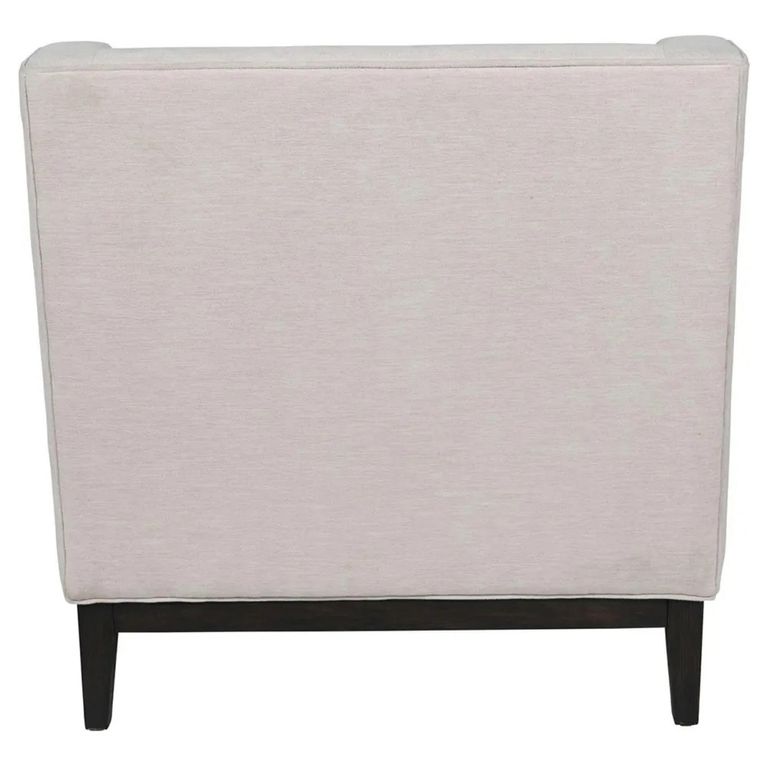 Theodore Armchair - Ivory Fabric - Buttoned