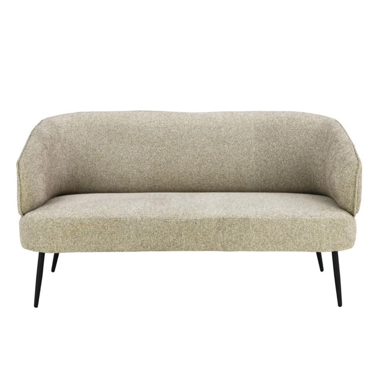 Coco Sofa - 2 Seater - Curved Back - Beige - Fabric