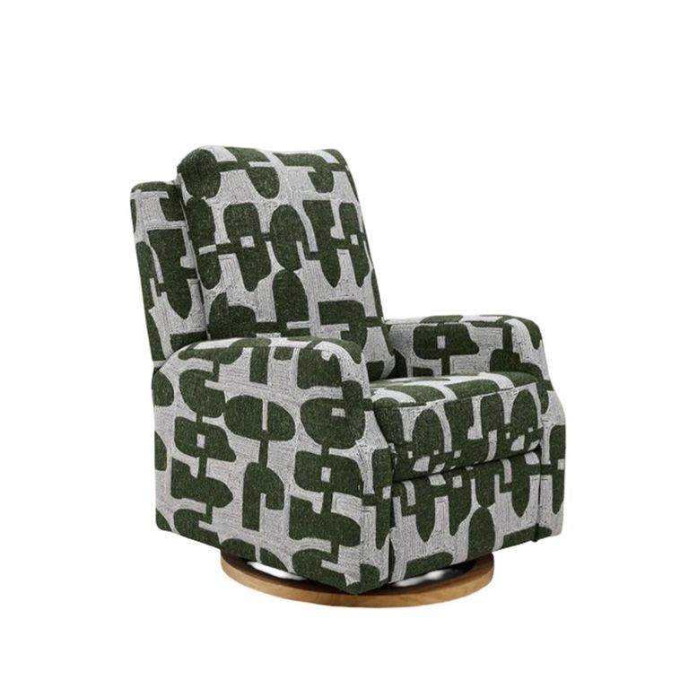 Seville Electric Recliner Armchair - Green Fabric