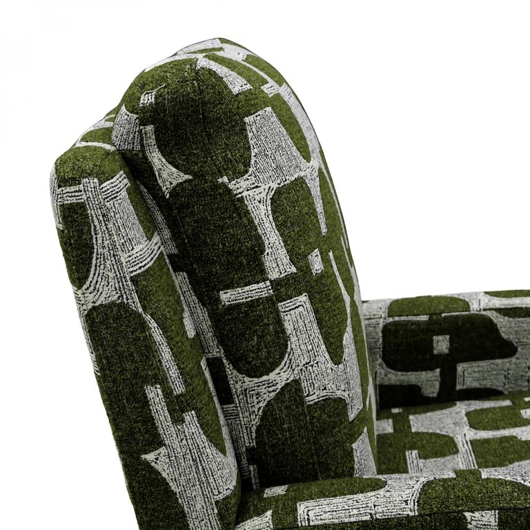 Seville Electric Recliner Armchair - Green Fabric