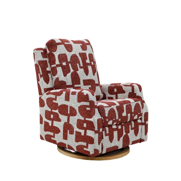 Seville Electric Recliner Armchair - Red Fabric