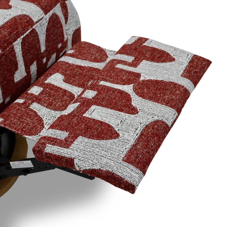 Seville Electric Recliner Armchair - Red Fabric
