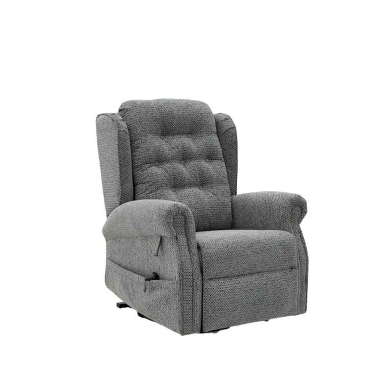 Sienna Rise Recliner Armchair - Grey Fabric