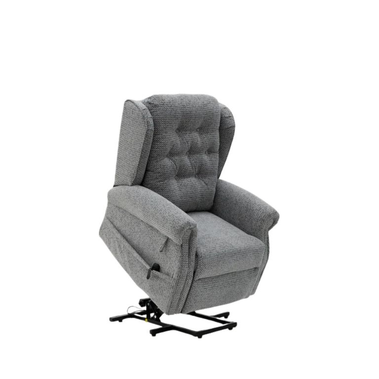 Sienna Rise Recliner Armchair - Grey Fabric