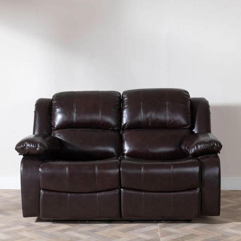 Clearance - London Electric Recliner Sofa - 2 Seater - Burgundy Leather