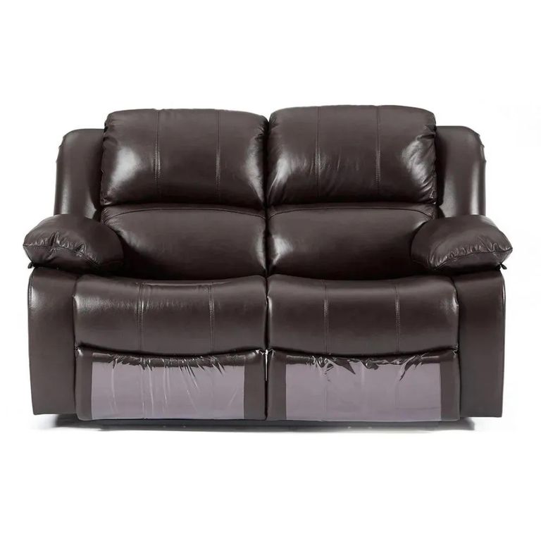 Clearance - London Electric Recliner Sofa - 2 Seater - Burgundy Leather