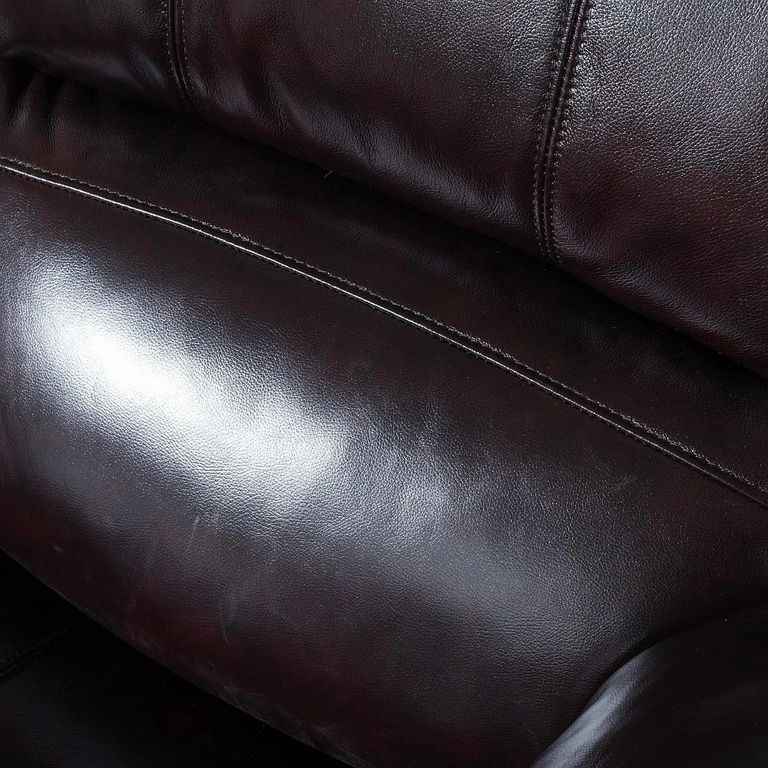 Clearance - London Electric Recliner Sofa - 3 Seater - Burgundy Leather