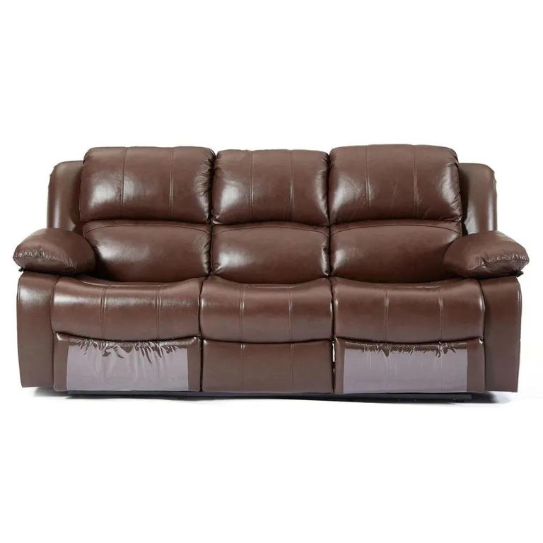 Clearance - London Electric Recliner Sofa - 3 Seater - Brown Leather