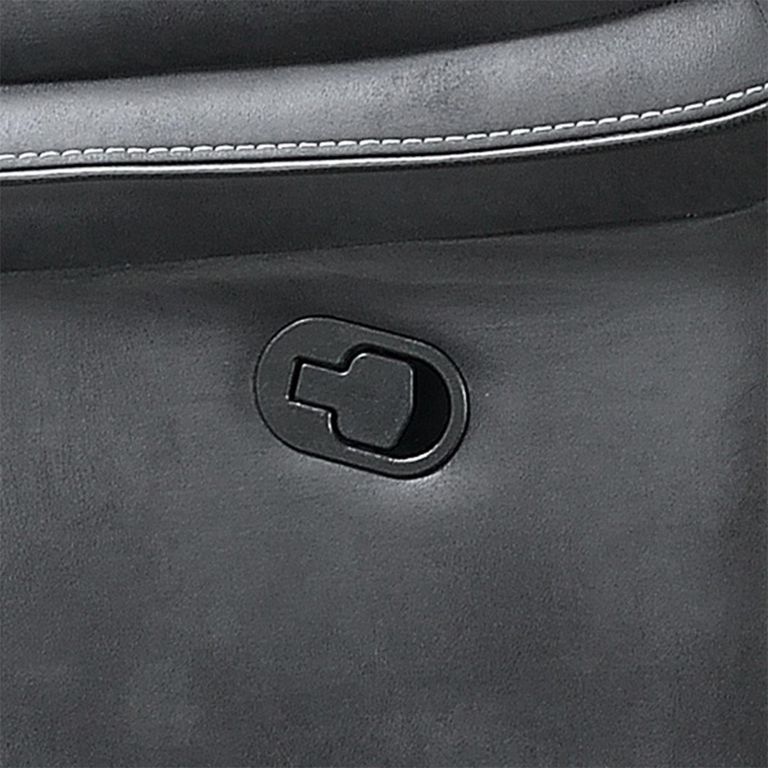 Richmond Manual Recliner Armchair - Charcoal - Leather Look Fabric