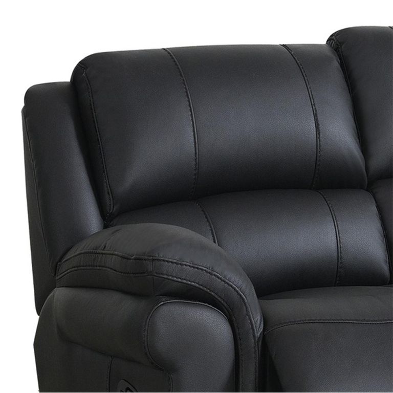 Farnham Ultra Manual Recliner Sofa - 3 Seater - Black - Fabric