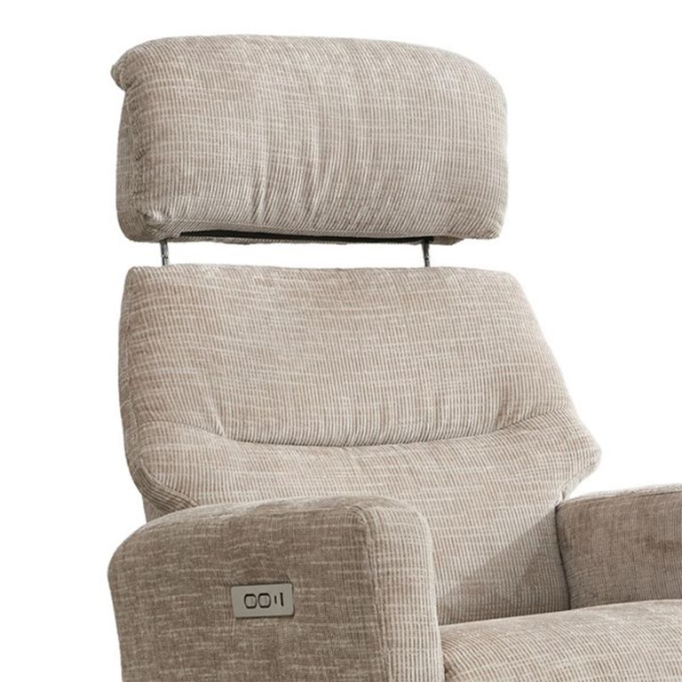 Monique Electric Recliner Armchair - Dual Motor - Fossil - Fabric