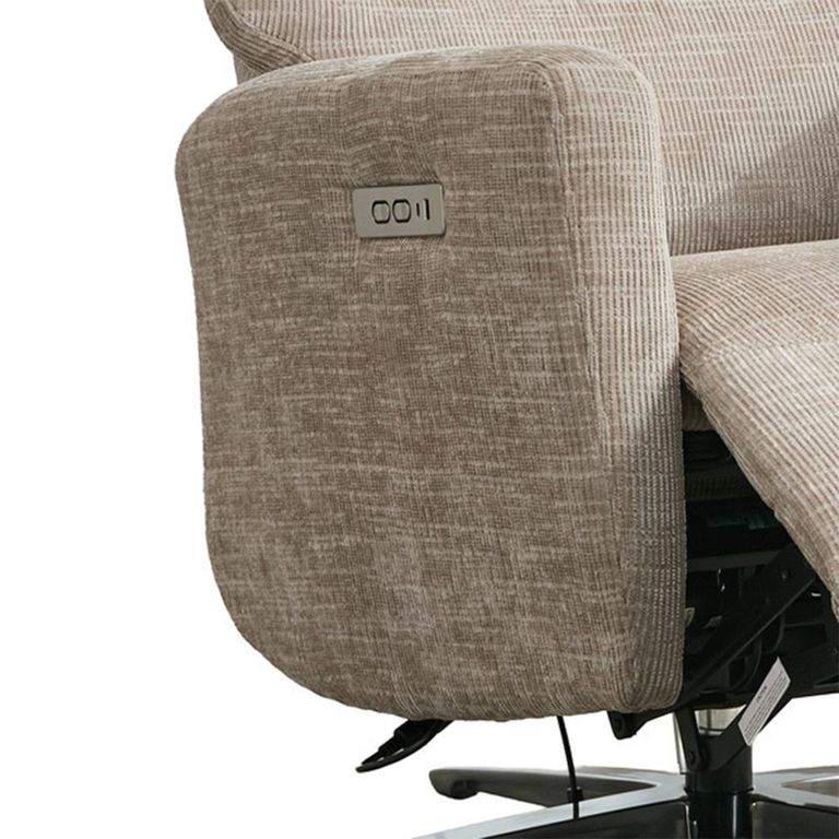 Monique Electric Recliner Armchair - Dual Motor - Fossil - Fabric