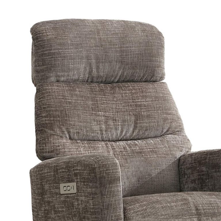 Monique Electric Recliner Armchair - Dual Motor - Stone - Fabric