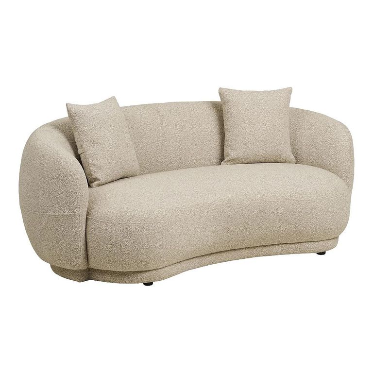 Hawkes Sofa - 2 Seater - Curved Back - Cream - Fabric