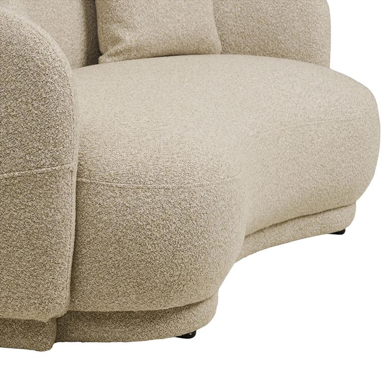 Hawkes Sofa - 2 Seater - Curved Back - Cream - Fabric