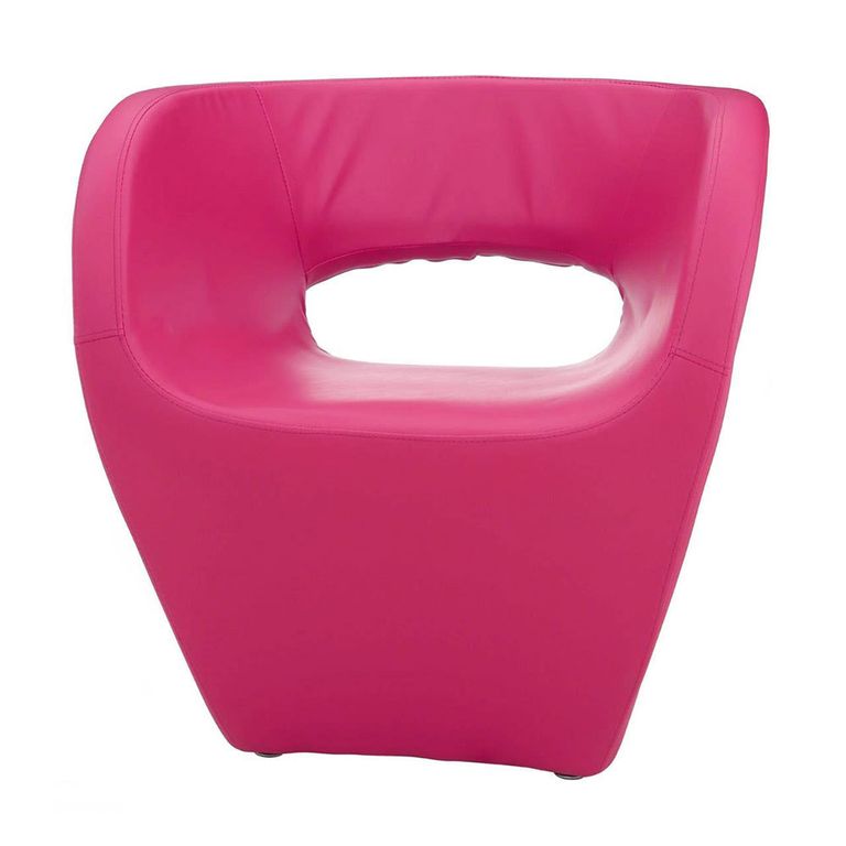 Aldo Armchair - Hot Pink Faux Leather