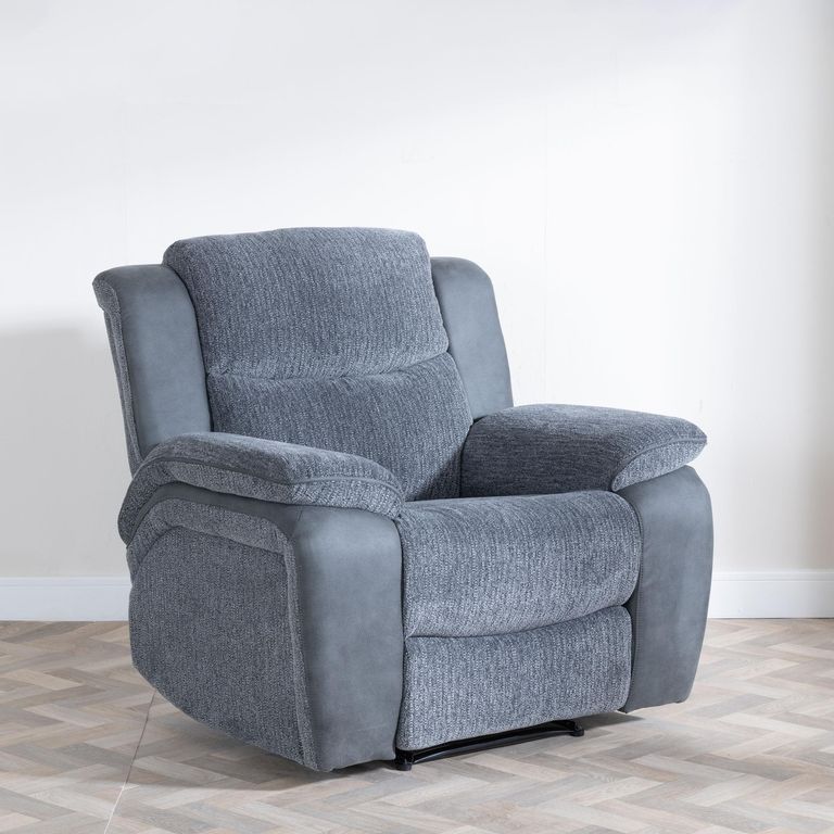 Legend Recliner Armchair - Grey Fabric