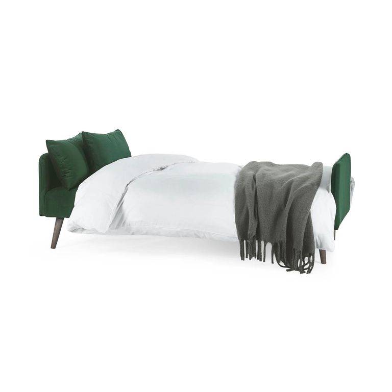 Andi Green Fabric Sofa Bed - 2 Seater - Click Clack