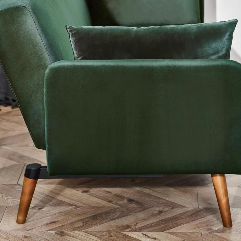 Andi Green Fabric Sofa Bed - 2 Seater - Click Clack