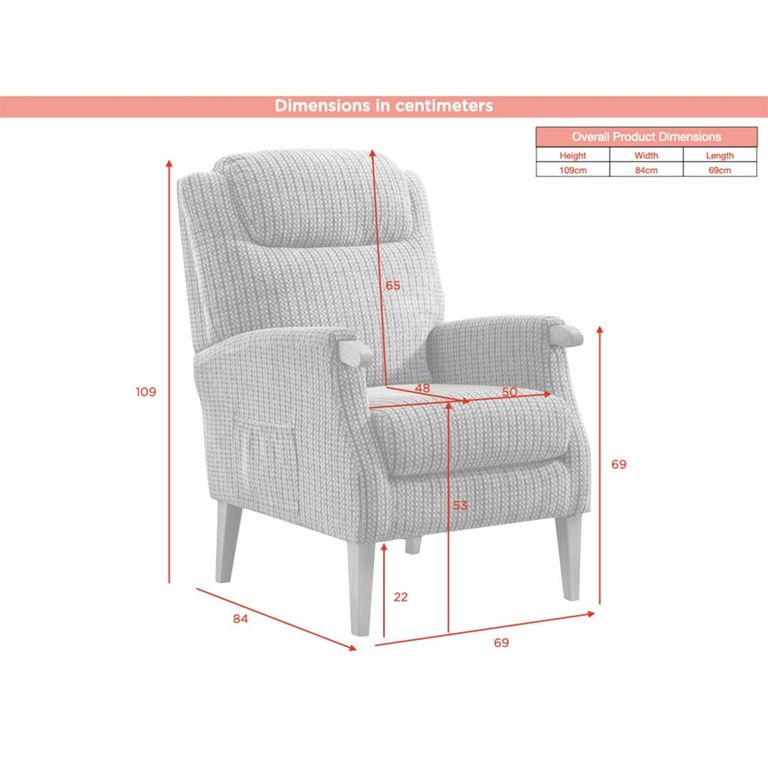 Lisbon Fireside Armchair - Taupe Fabric