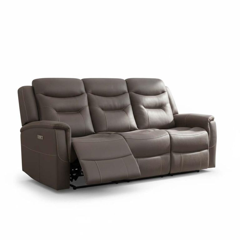 Harrogate Recliner Sofa - 3 Seater - Brown Fabric