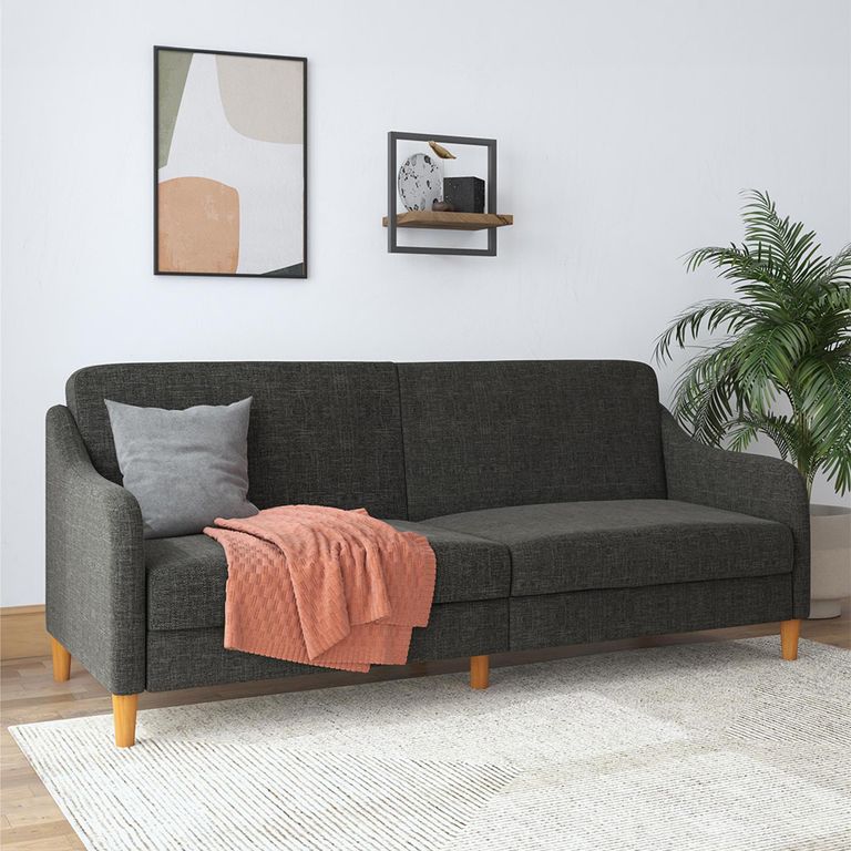 Jasper Sprung Sofa Bed - 3 Seater - Grey Linen Fabric - 2148429UK