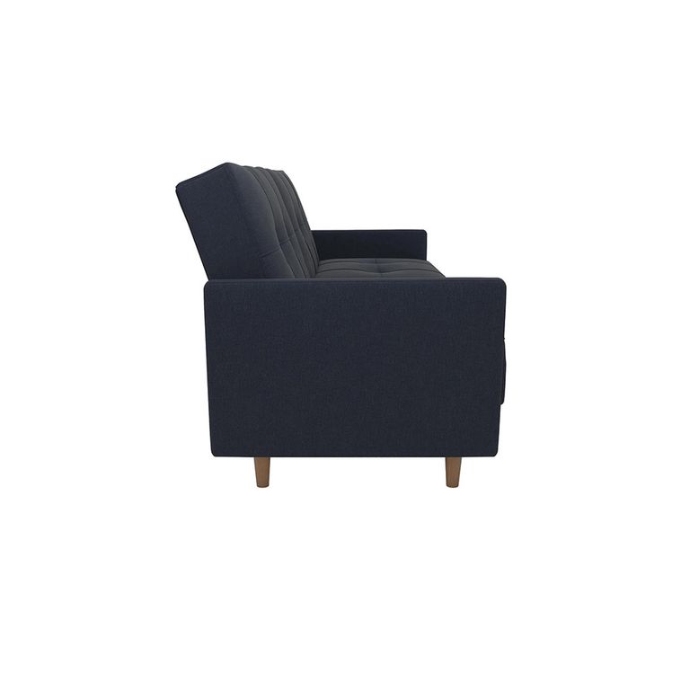 Andora Coil Sofa Bed - 3 Seater - Navy Blue Linen Fabric - 2146629UK